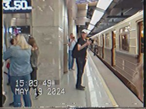 VHS Camcorder, состав из вагонов 81-717.5А/714.5А "Ретропоезд Сокольники" на БКЛ