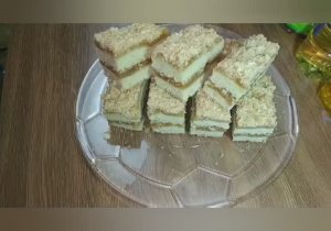 ПЕСОЧНОЕ ПИРОЖНОЕ . " Как в СССР по 22 коп."/Пирожное./ Песочное пирожное с яблочным повидлом.