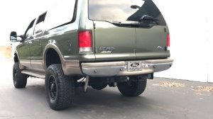 FOR SALE : 2000 FORD EXCURSION LIMITED LIFTED 7.3L DIESEL 4X4 4WD FABTECH 4INCH LIFT 1 OWNER GREEN
