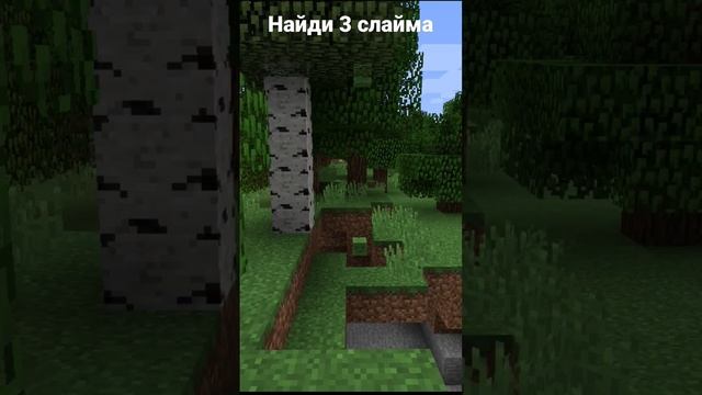 Найди 3 слайма #майнкрафт #minecraft #danny #like #shorts #найди #найдиправильныйотве#найди слайма