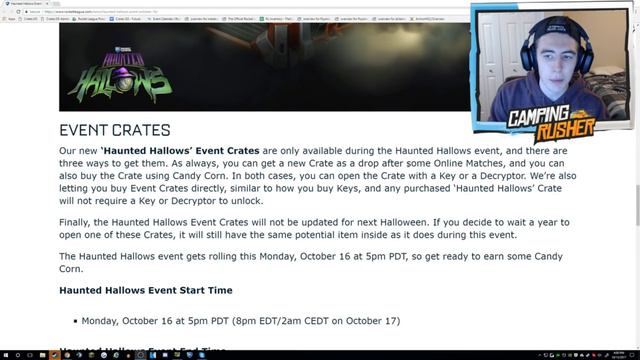 "HALLOWS" CRATE EVENT: New Black Markets, Exotics, Decryptors ( Rocket League Update ) смотреть онлайн