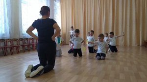 ОРУ с флажками, младшая группа.