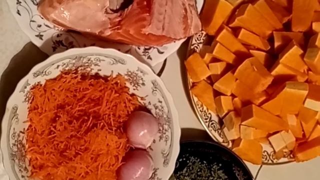 Изысканный вкус! Суп-пюре из тыквы с лососем. Просто и очень вкусно!