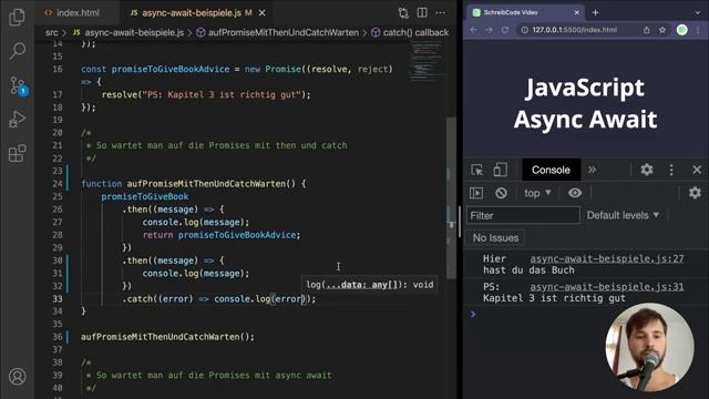 JavaScript Async Await in 8 Minuten - Deutsches Tutorial