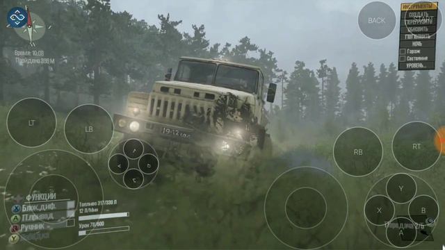 Как запустить Spintires MuDruNner на телефоне ✓Gamplay смотреть онлайн