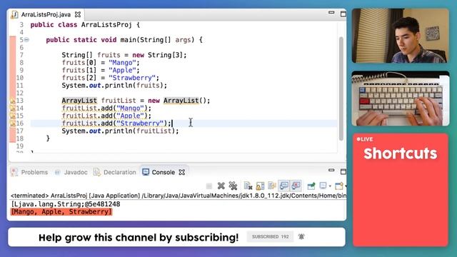 ArrayList in Java Tutorial #36 смотреть онлайн