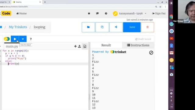 [07/14/2020] Private (Zoom online) Coding Lesson w/ Mr. Hun