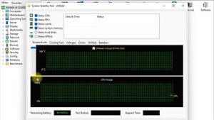 AIDA64 запуск теста стабильности системы