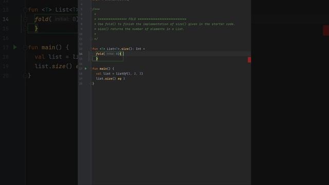 Kotlin - fold find list size super easy programming