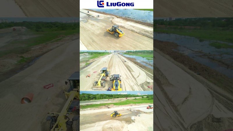 road roller LiuGong 6616E workin'