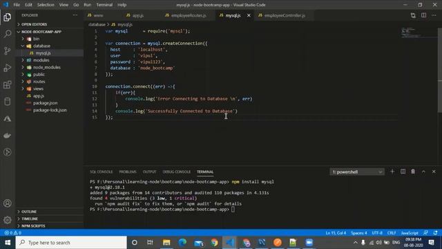 06. Creating APIs in Node.js with MySQL Database  | PART 1 #nodejs #webdevelopment