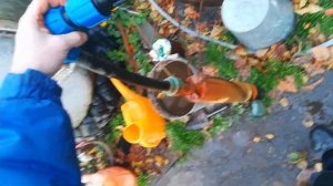 Уборка центробежного погружного насоса в зиму.