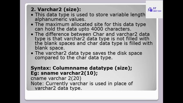 Data Types in SQL