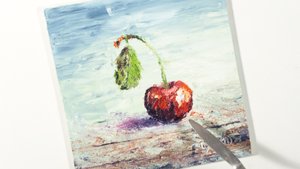 Как нарисовать вишню. Масляная живопись. Техника Мастихин