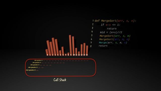 Merge Sort Visualized and Recursion Explained смотреть онлайн