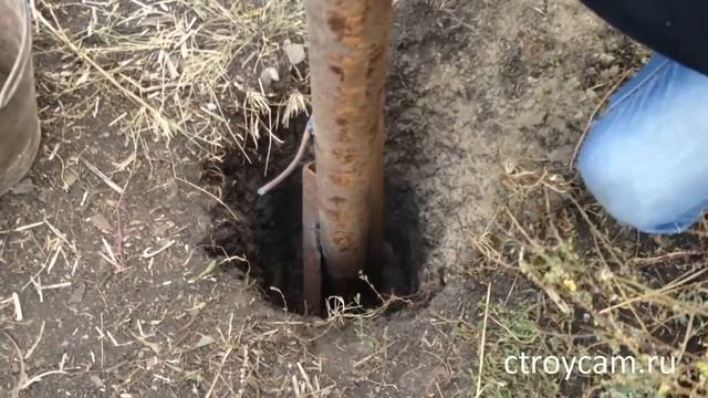 Установка столбов для забора №2. Проставление столбов смотреть онлайн