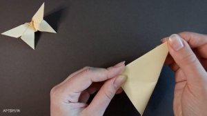 7 идей для оригами: простые оригами модели из стикеров для записи • Easy Paper Craft Origami DIY