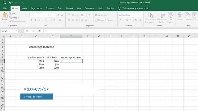 How to Calculate a Percentage Increase in Excel смотреть онлайн