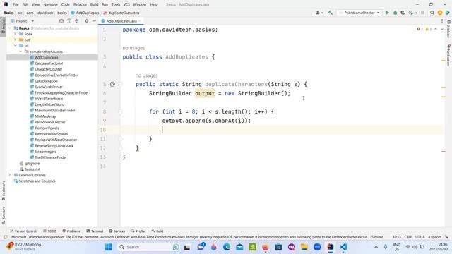 Add Duplicate Character Of A String | Java смотреть онлайн