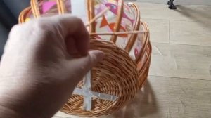 МК. Корзина  из бумажной лозы. Basket of paper vines.