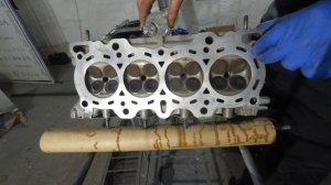 Проверка ГБЦ  после ГБО. Плоскость, герметичность клапанов,  установка. Honda cr-v rd-1