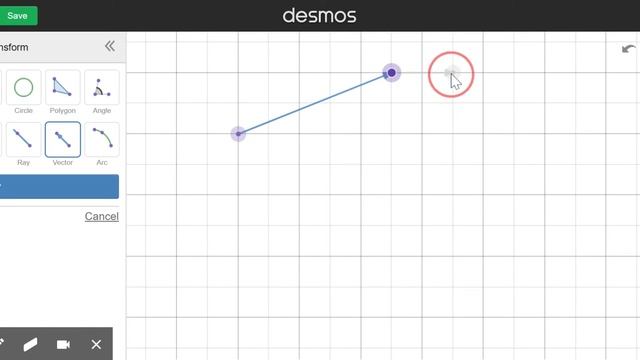 Desmos geometry - Vector Diagram