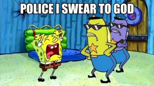 police i swear to god-задом наперед мем