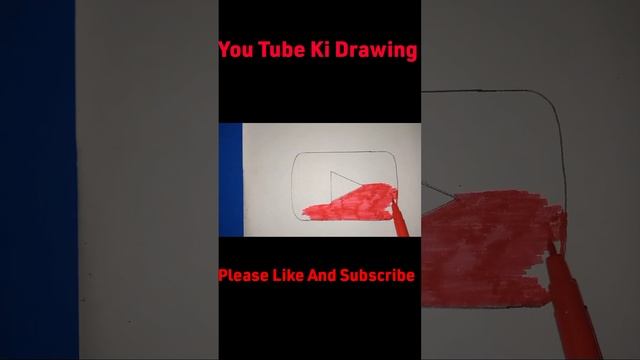 I draw the you tube icon with sketch Colour || #Drawing|| #YouTubes Art||