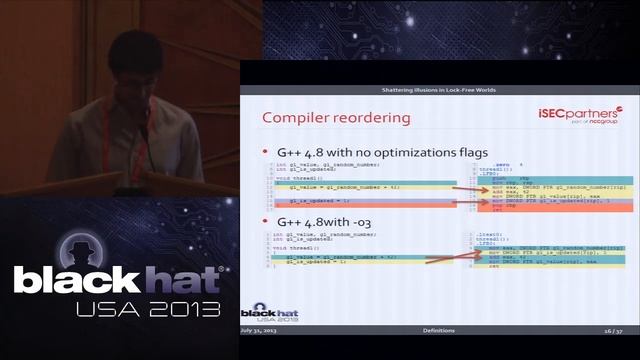 BlackHat 2013 - Shattering Illusion in Lock-Free Worlds - Compiler and Hardware behaviors... смотреть онлайн