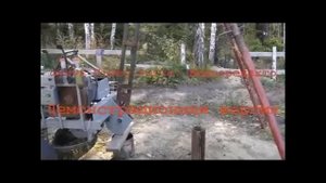 Ударно-канатное бурение мобильной установкой.mp4