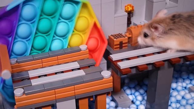 Brave HAMSTER escapes disaster in LEGO MINECRAFT POP IT mines смотреть онлайн