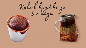 Кекс в микроволновке за 5 минут