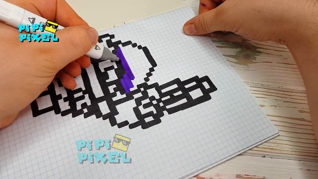 ДЭРРИЛ из ИГРЫ BRAWL STARS РИСУНКИ ПО КЛЕТОЧКАМ -PIXEL ART смотреть онлайн