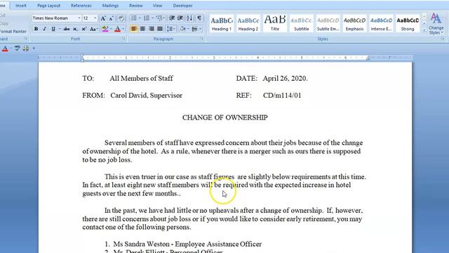 CSEC EDPM| Indented Style Memorandum смотреть онлайн