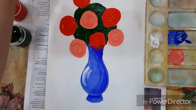 Урок рисования с детьми. Живопись гуашью.
