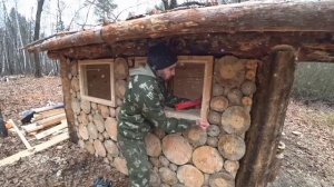 ПОСТРОИЛ ИЗБУ В ЛЕСУ ЗА 1 ДЕНЬ