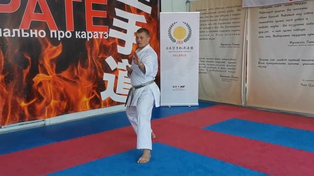 Heian Shodan #1. Kata and Bunkai. Full power and fast motion Хейан Шодан #1. Ката и Бункай. смотреть онлайн