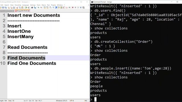 #4 CRUD Operations (Insert , Read) | MongoDB Tamil Tutorial for Beginners