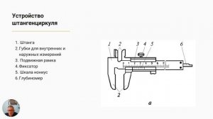 Устройство штангенциркуля