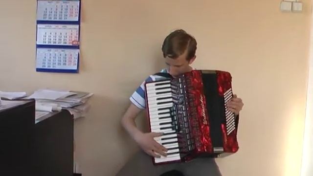 Червяков Александр 13 лет, инструментальное творчество (народное). "Яблочко" рнт в обр. Лушникова