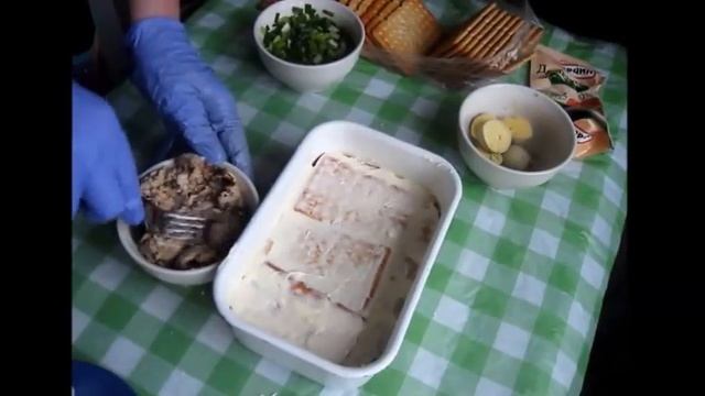 Закусочный рыбный салат- торт смотреть онлайн