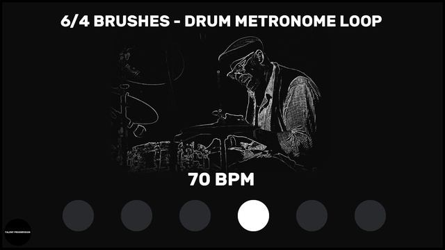 6/4 Brushes | Drum Metronome Loop | 70 BPM смотреть онлайн