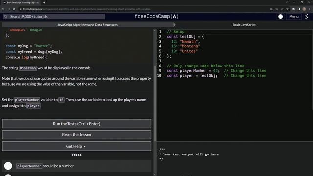 JavaScript Basic 86: Accessing Object Properties with Variables | FreeCodeCamp