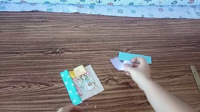 Лоскутное шитье для начинающих. Лоскутный блок "изба", "колодец". Лоскутные блоки без отходов
