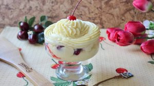 Заварной крем с вишней