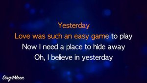 The Beatles - Yesterday (Karaoke Piano)