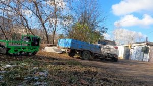 Мотобуксировщик своими руками на 380 гусенице Отправка в ХМАО,помощник помогал