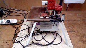 как сделать пазы в ДСП и китайский ручной станок для поклейки ПВХ