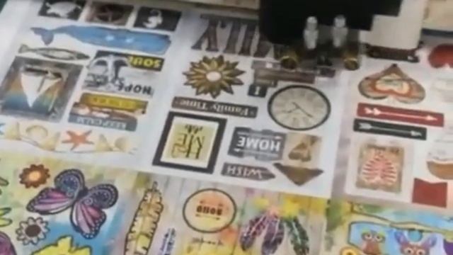 DCH30 CNC half-cut sticker by tracing paper drawing location system #sticker смотреть онлайн