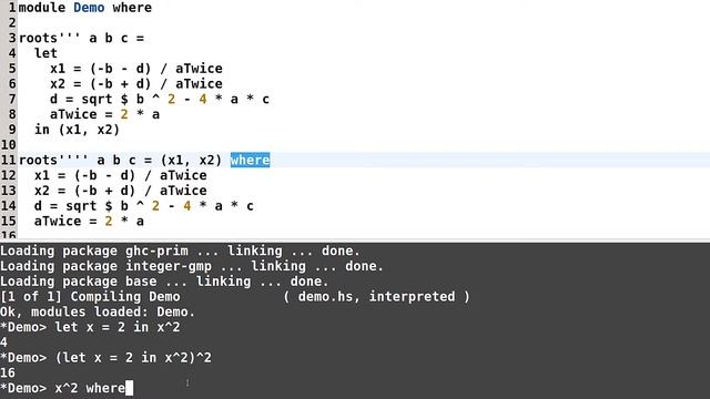 Haskell для начинающих - #31 урок. Конструкция where